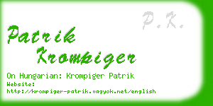 patrik krompiger business card